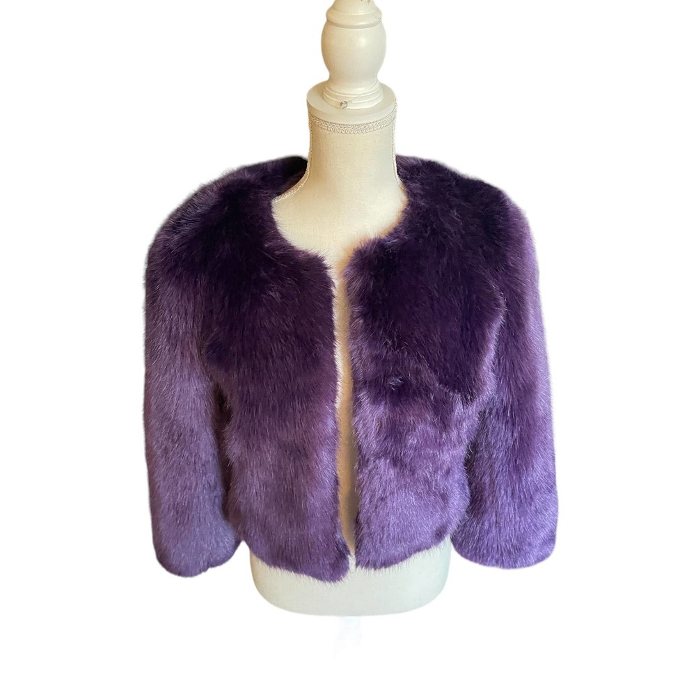 Cache Luxurious Violet Teddy Jacket - Picture 4 of 8